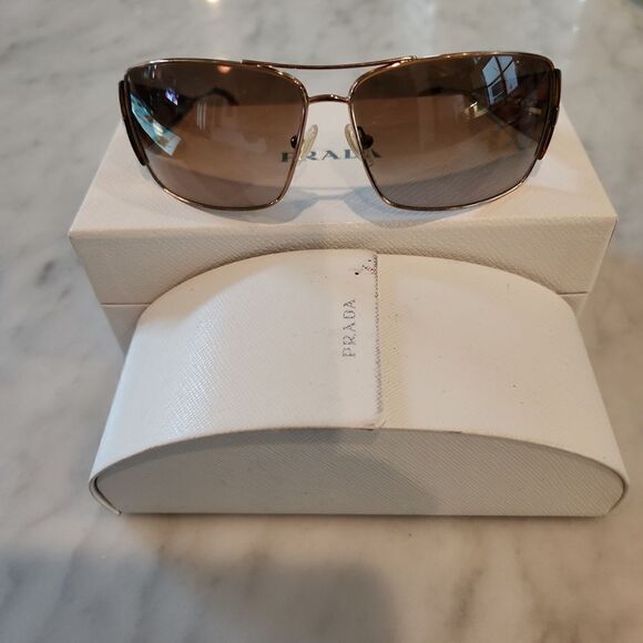 Prada tortoise with gold sunglasses - Picture 2 of 8